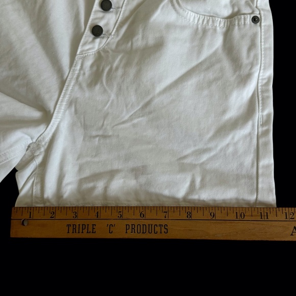 NWT ROXY High Rise White Denim Jean Shorts Women's Button up fly Size 27 - Picture 7 of 16